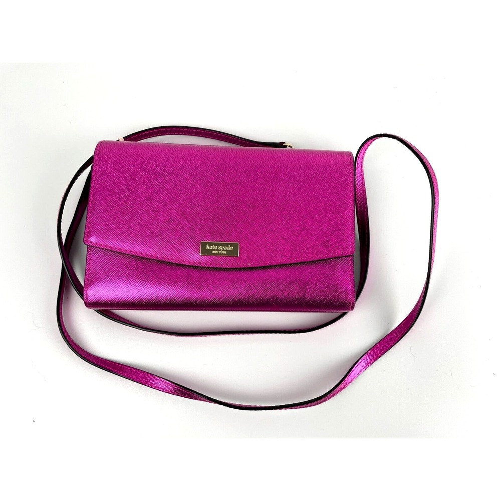 Kate Spade New York Baja Rose Winni Laurel Wayโ Leather Wallet Crossbody Bag NWT